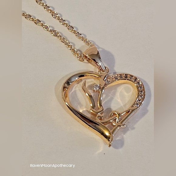 3/15$ Bundle Deal New 14K Horse Heart Letter A Pendant Necklace - Picture 3 of 7